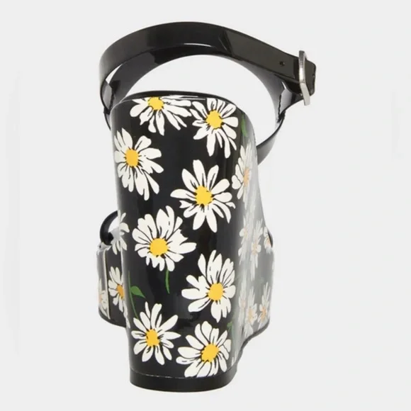 EUC [Betsey Johnson] Landry Daisy Floral Platform Wedge Sandals Women’s Sz 6.5 - Picture 4 of 14